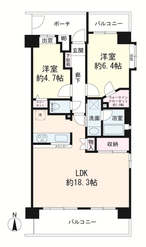 デュオ綾瀬 間取り