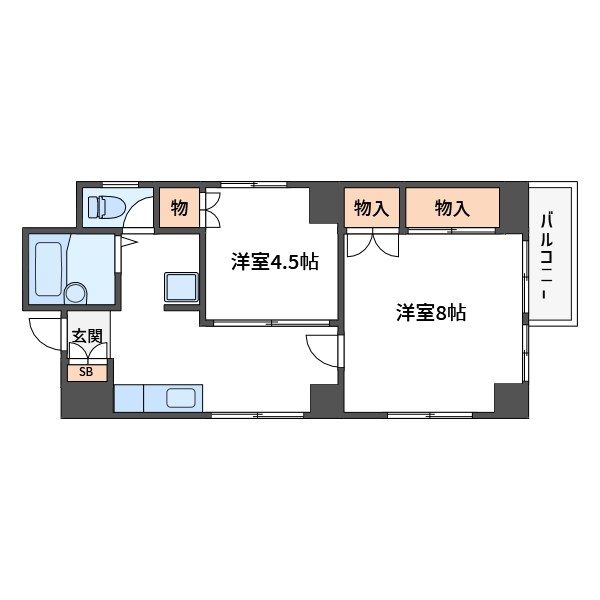 サンシルバー20  302号室 間取り