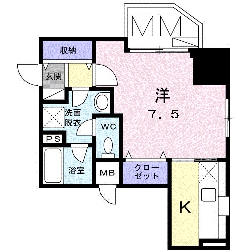 ロジュマンベル   間取り
