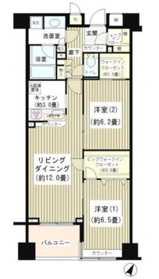 ＫＤＸレジデンス日本橋水天宮   間取り