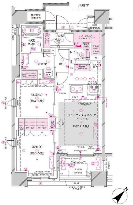 オーパスレジデンス銀座イースト  間取り