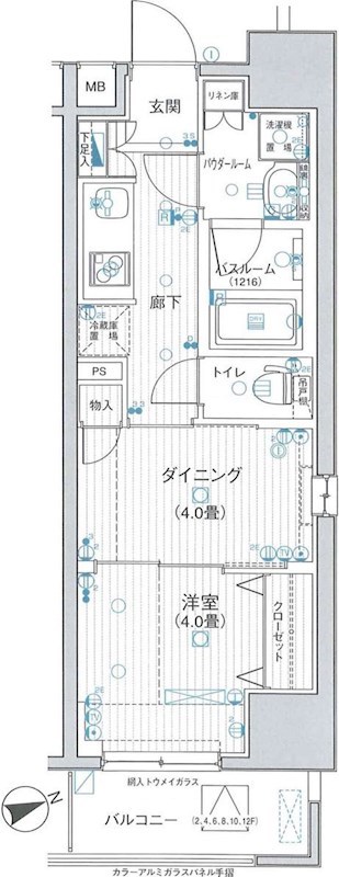 日神デュオステージ浅草三筋  間取り