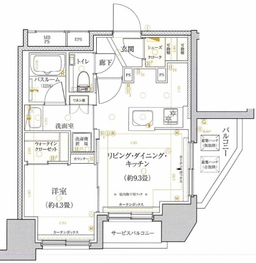 クリオ西日暮里ブライトマークス 間取り