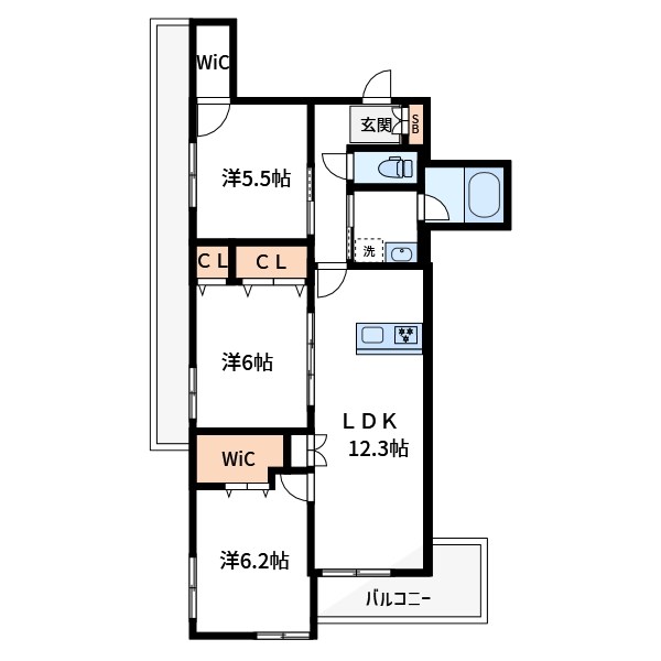 Ｇｒａｎｄ　Ｍａｉｓｏｎ　青井II 間取り