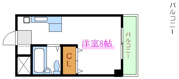 シティハイツ 206号室 間取り