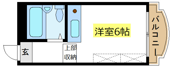 カワベ328  304号室 間取り