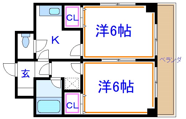 ヴィラハヤシⅡ  間取り