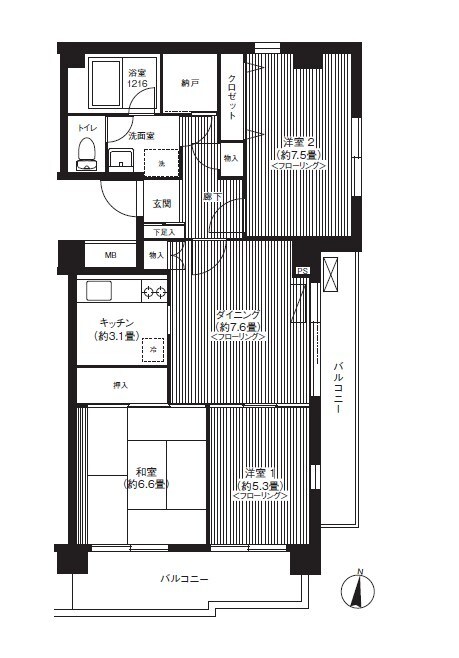 パレッヂ新小岩  間取り