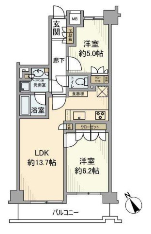 パレステージ梅島シャインコート 間取り