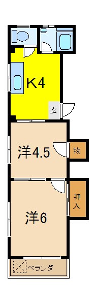 濱野ビル  202号室 間取り