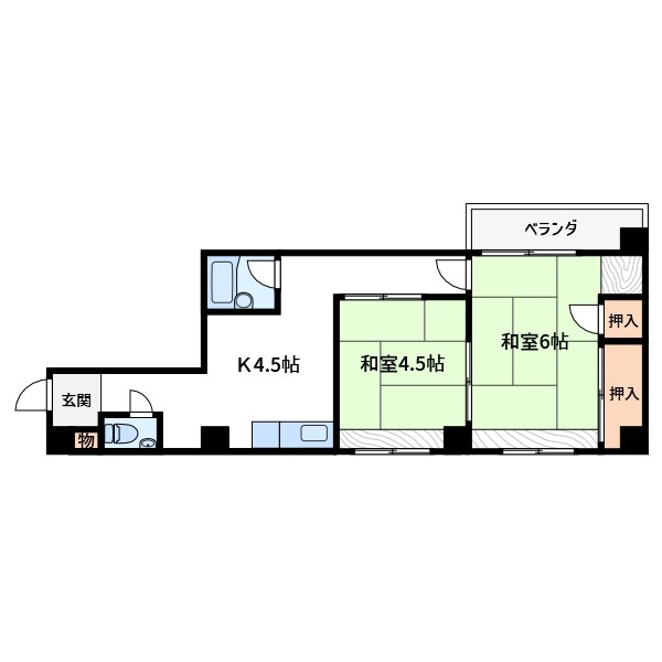 田辺コーポ 間取り
