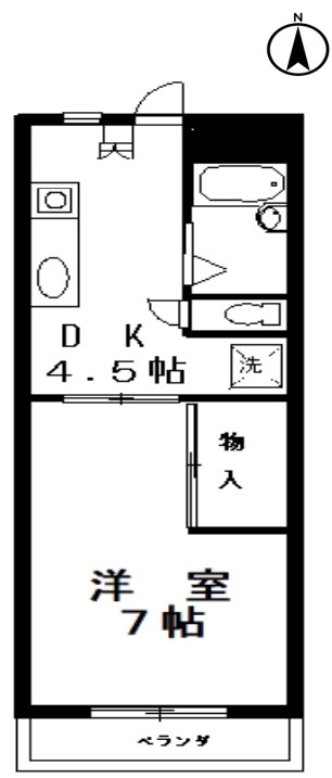 パレドールⅡ 106号室 間取り