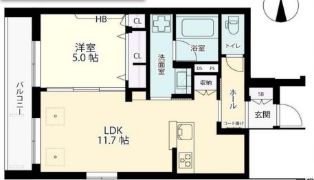 プランドール雅 401号室 間取り