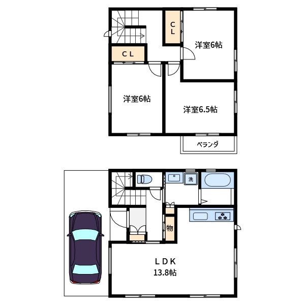 関原1丁目貸家 間取り