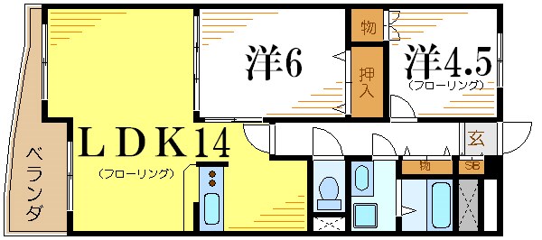 プワソンルージュ 間取り