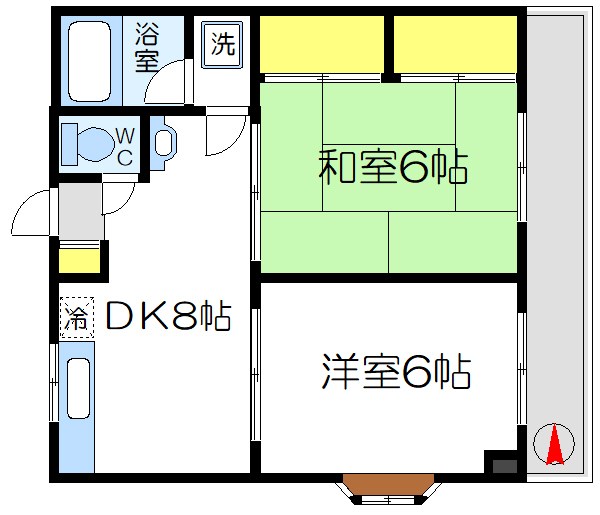 第３マルヨシビル 201号室 間取り