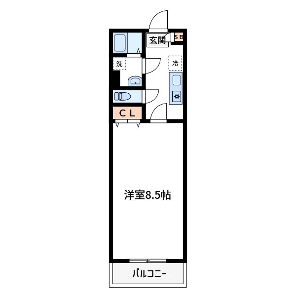 アムールPur 203号室 間取り