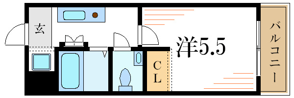 ピア２  262号室 間取り