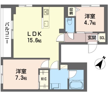 リノグレイス北葛西  201号室 間取り