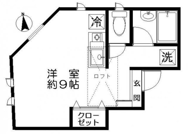 アバンシオ 201号室 間取り