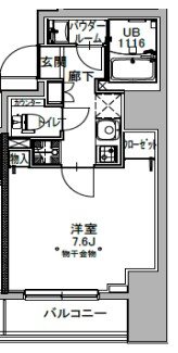 S-RESIDENCE八丁堀una  間取り