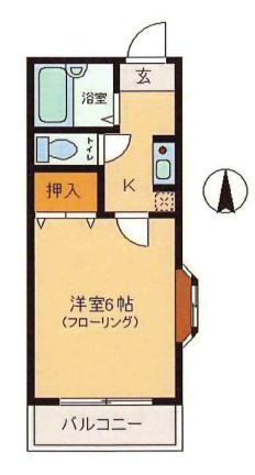 ネオハイム五番館 208号室 間取り