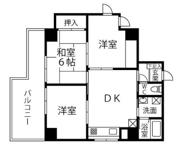 川萬ビルグランアルシェ  間取り
