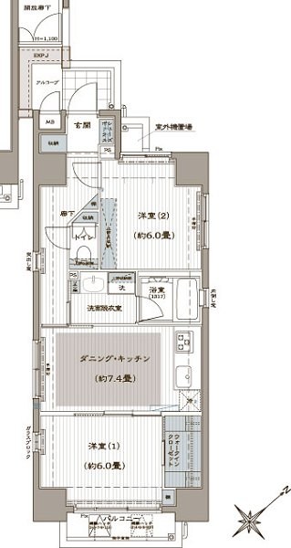 アヴァンティーク銀座２丁目弐番館 間取り