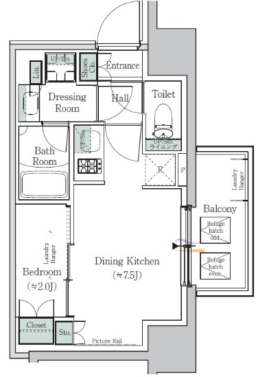 ONE ROOF RESIDENCE NISHINIPPORI 間取り