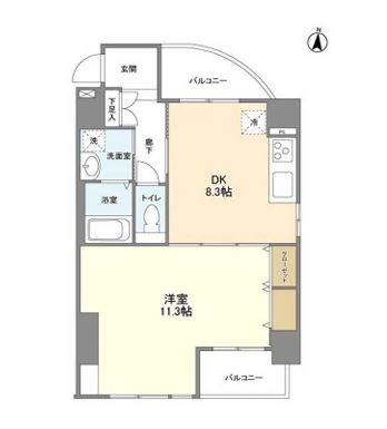 ＣＡＳＳＩＡ錦糸町Ｓｏｕｔｈ　Ｃｏｕｒｔ 間取り