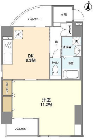 ＣＡＳＳＩＡ錦糸町Ｓｏｕｔｈ　Ｃｏｕｒｔ 間取り