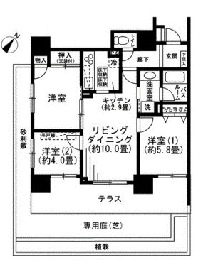 ライオンズマンション新小岩駅前壱番館 間取り