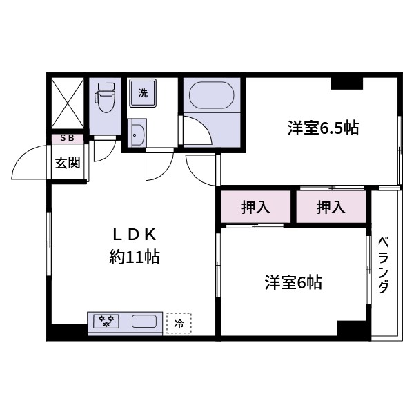 T’ｓ　garden篠崎（旧コスモリード篠崎） 間取り