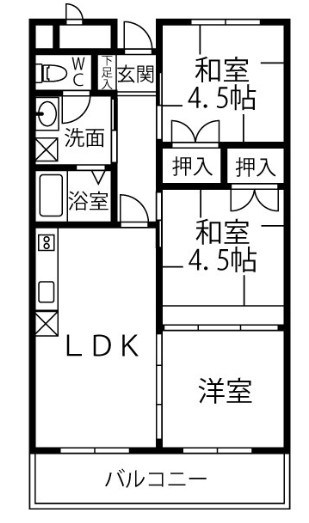 ガーデンコート碌山 間取り