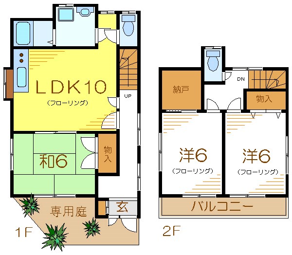 岩楯貸家 間取り