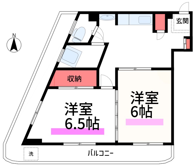 マンション釜鳴  間取り