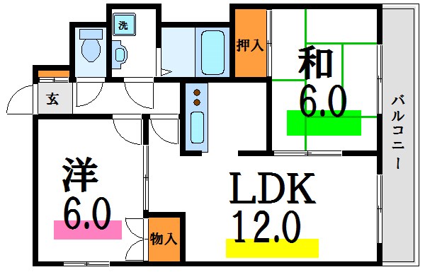 プラチナKODAヒルズ 704号室 間取り