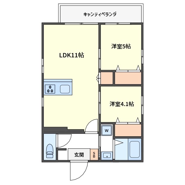 ベルフラット入谷サイド 間取り