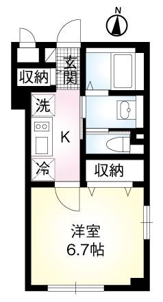 ｂ’ＣＡＳＡ　Ｔａｔｅｋａｗａ 間取り