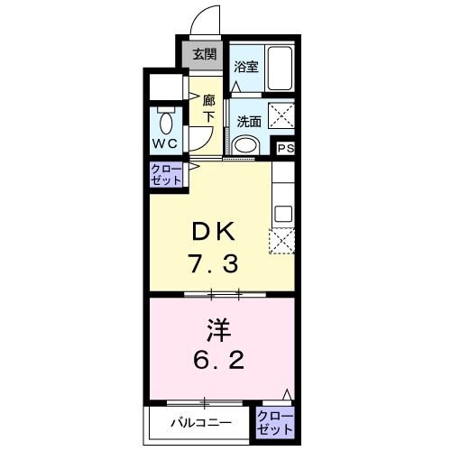 ミニヨンブローテ 203号室 間取り