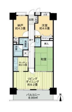 ライオンズプラザ梅島 間取り