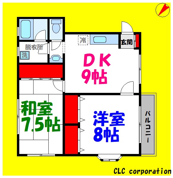 サンライズトミヤマ 201号室 間取り
