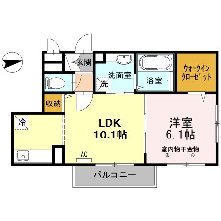 LaLuce 201号室 間取り