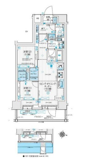 デュオステージ北千住Ⅲ 間取り