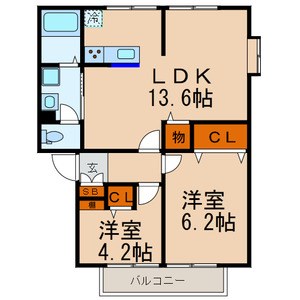サンビレッジ保塚E 間取り