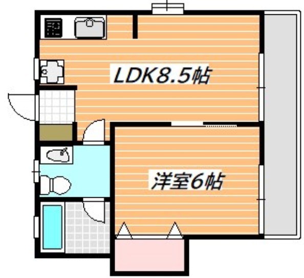 クレール加納B 101号室 間取り