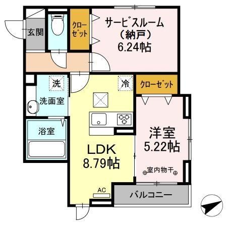 クーラクーD　  間取り