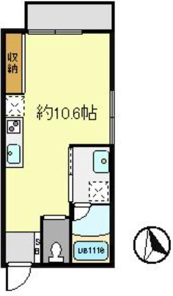 ステージ蓮 105号室 間取り