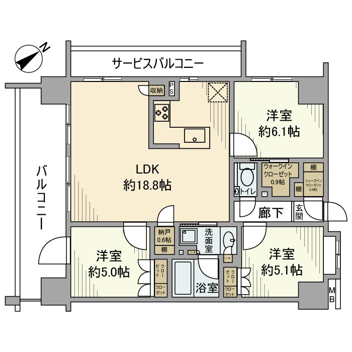 ザ・サンメゾン千住大橋 間取り