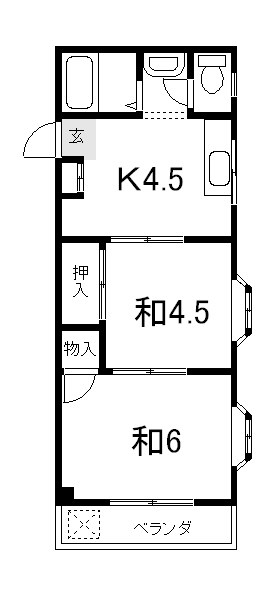平和ハイツ 101号室 間取り